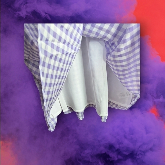 NWT Buddy Love Purple Gingham Mini Dress Size Small - Picture 7 of 11